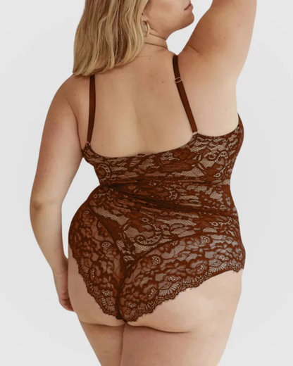 Body Modelador de Renda Integral com Cueca para Mulher