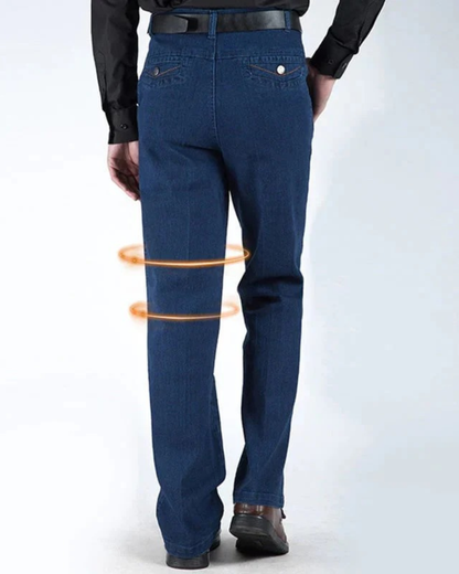 Calças de ganga justas de cintura alta para homem