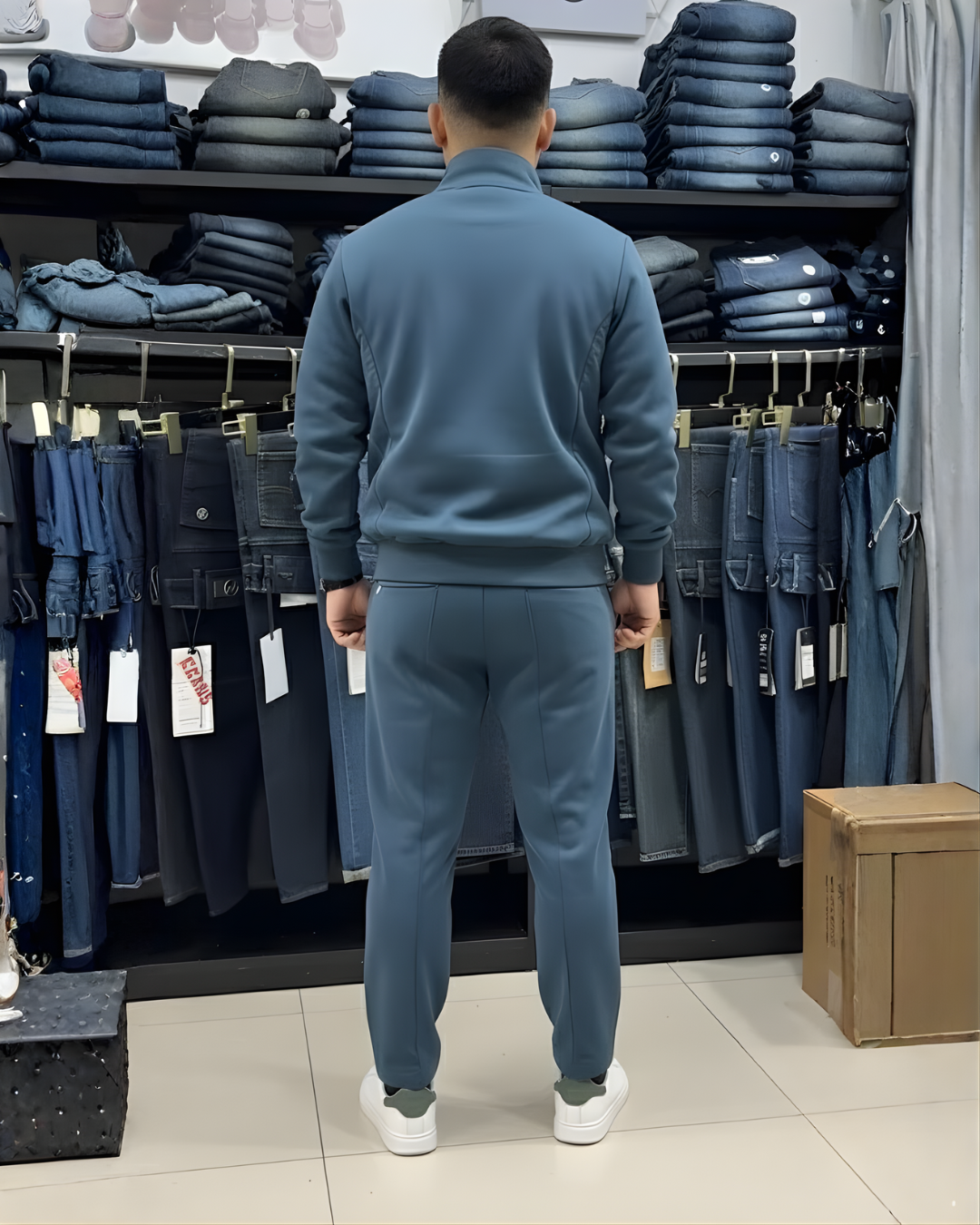 Conjunto Desportivo Bordado de Duas Peças de Alta Versatilidade para Homem