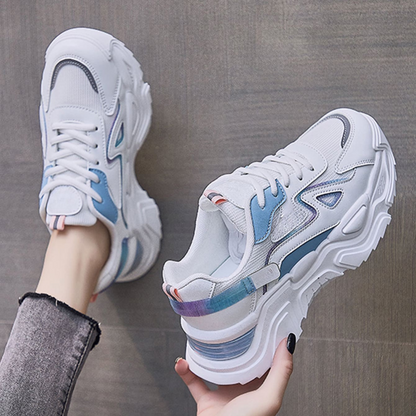 Sapatilhas de Plataforma Casual para Mulher com Sola Grossa