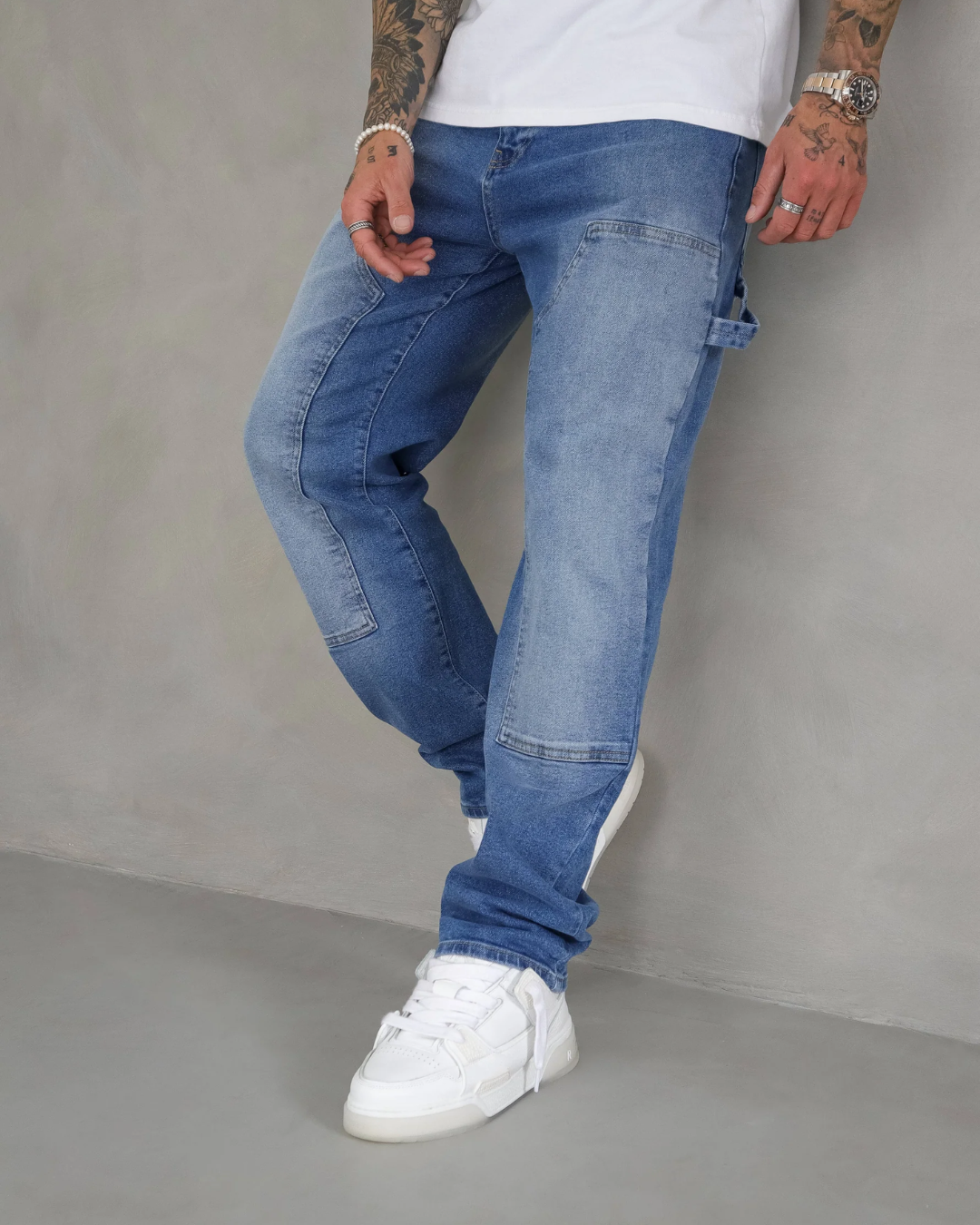 Calças largas para homem