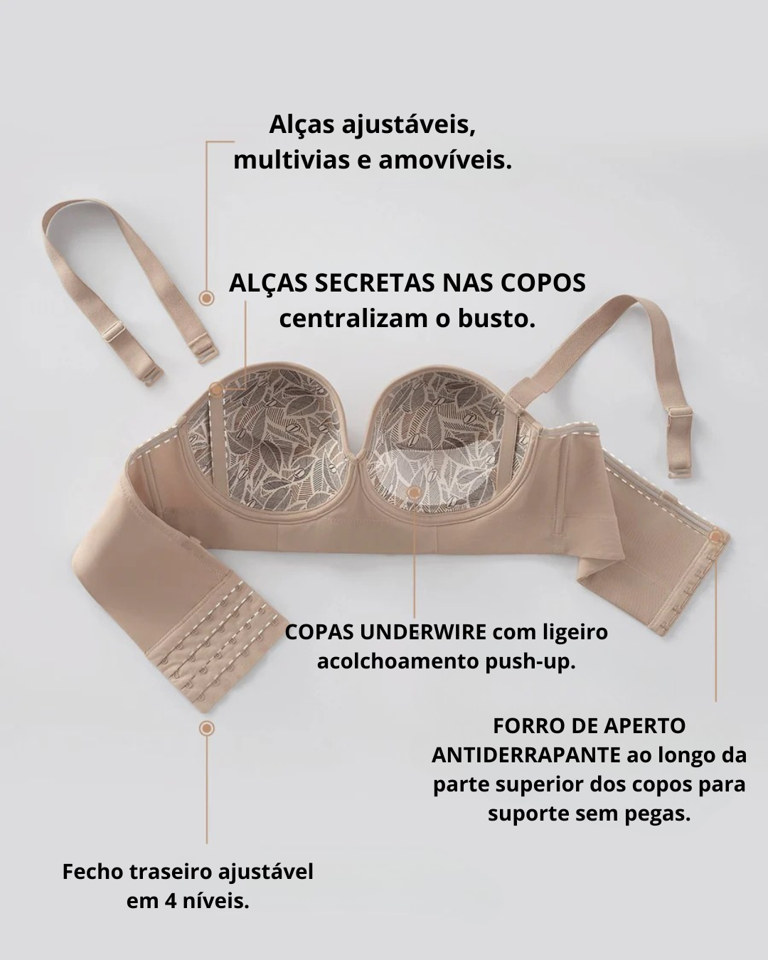 Soutien Modelador Sem Alças para Mulher (OFERTA 2X1)