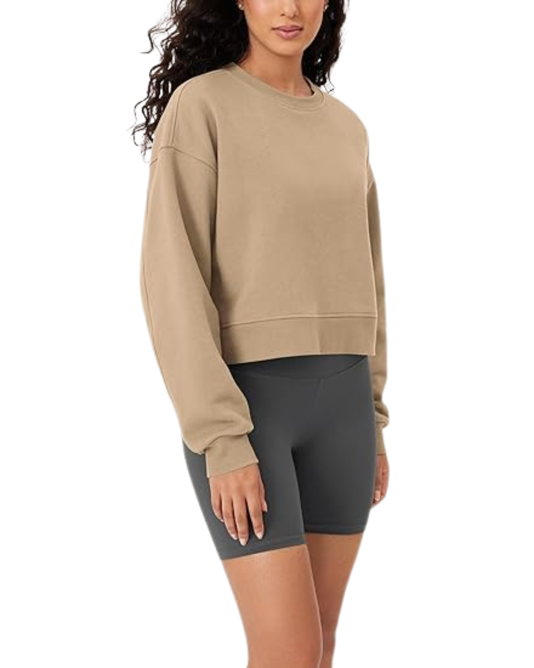 Camisolas Curtas de Lã de Grandes Dimensões para Mulher