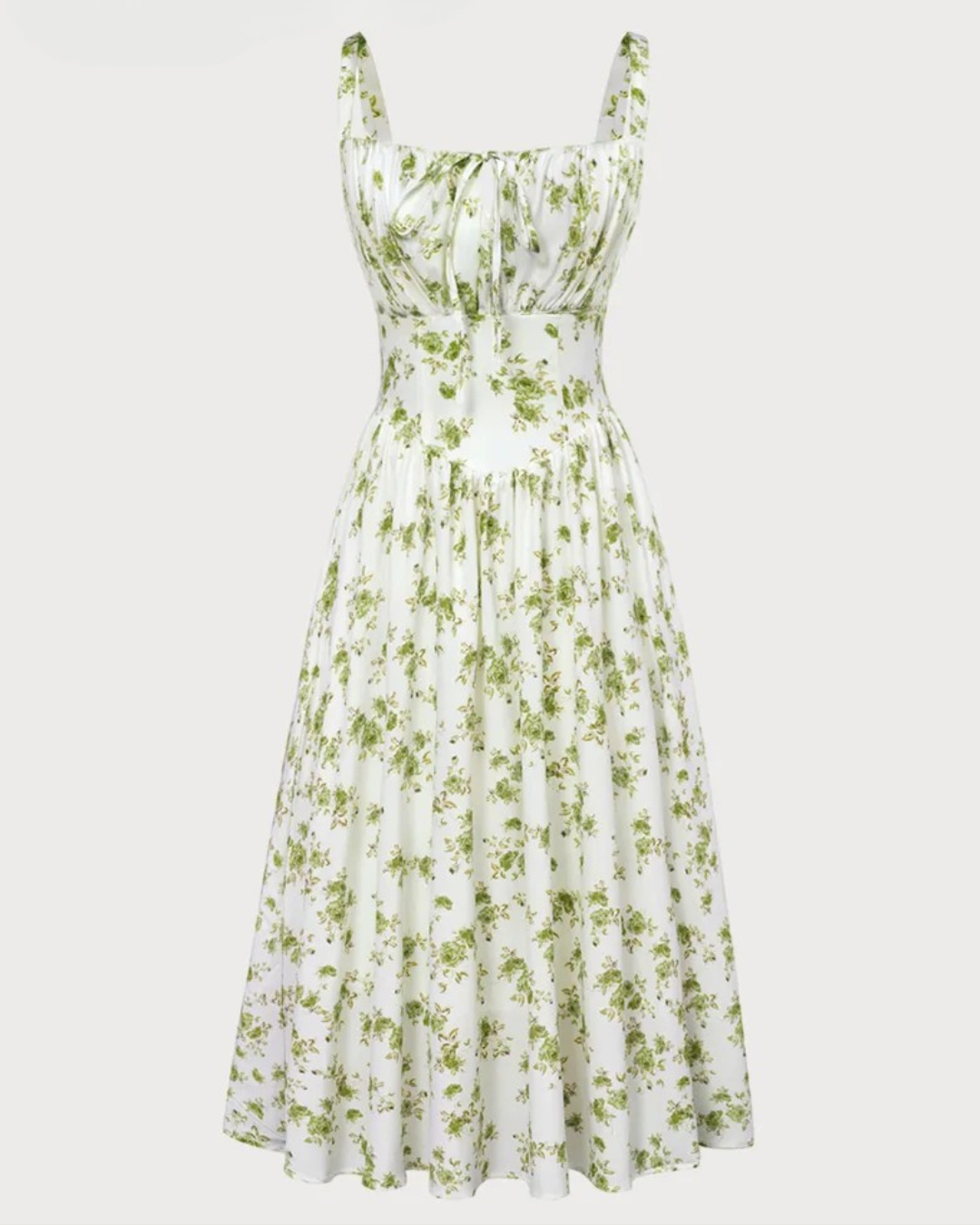 Vestido Floral com Cintura de Espartilho para Maior Ajuste e Bolsos Laterais para Mulher
