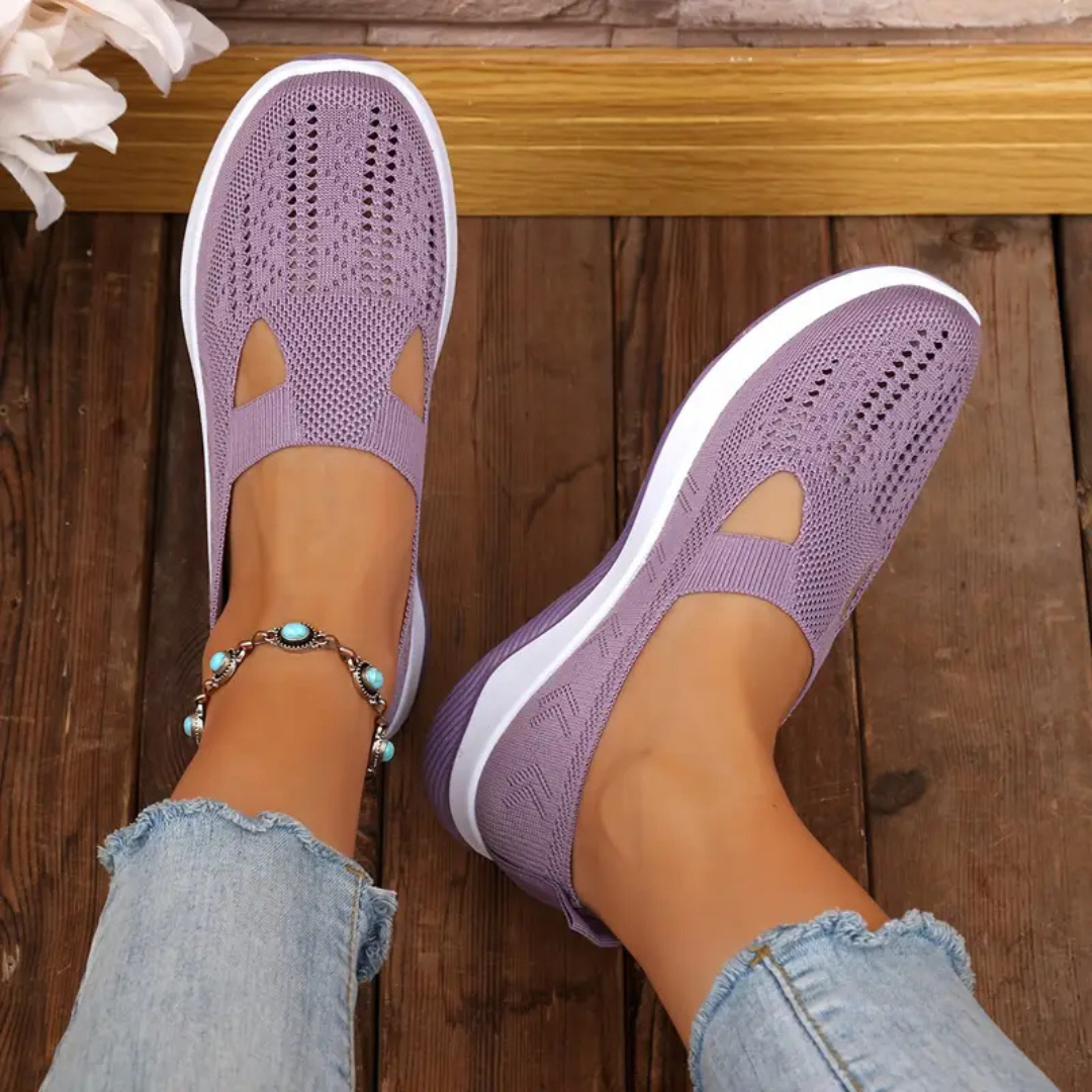 Sapatos ortopédicos confortáveis para mulher