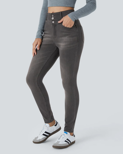 Calça Jeans Flexível Cintura Alta com Conforto Total