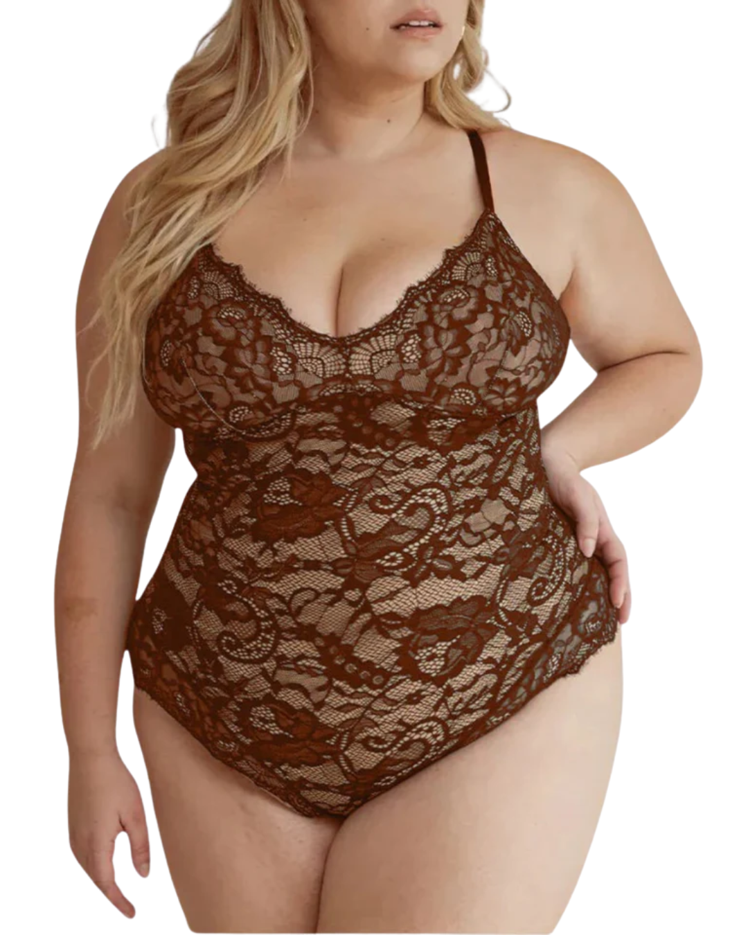 Body Modelador de Renda Integral com Cueca para Mulher