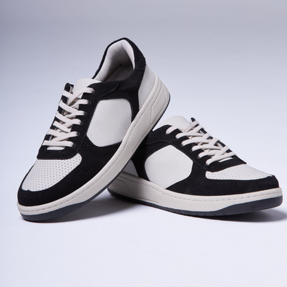 Sapatilhas Urbanas em Camurça e Couro com Design Bicolor e Sola Resistente para Mulher