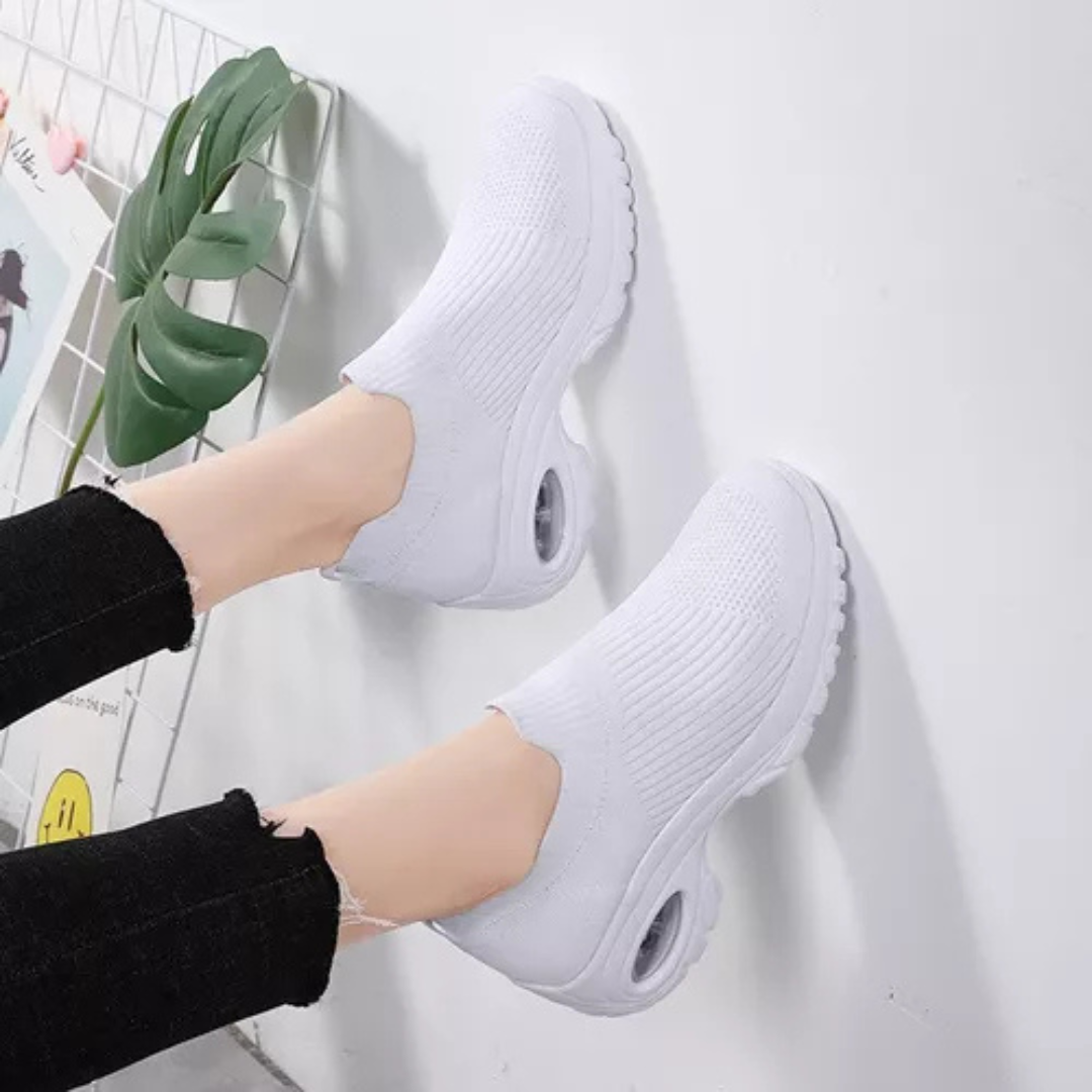 Ténis Unissexo com Plataforma e Cunhas de Malha