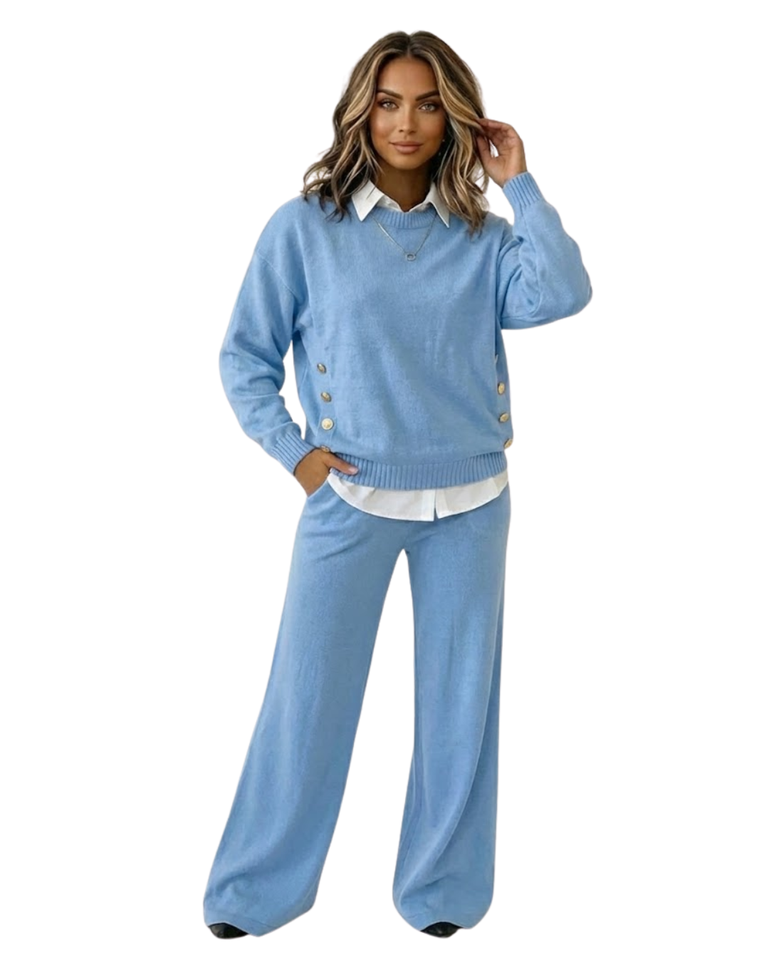 Conjunto de Camisola e Calças para Mulher