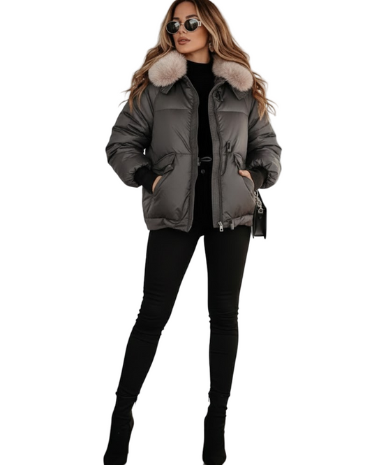 Casaco acolchoado de luxo e estilo moderno para mulheres