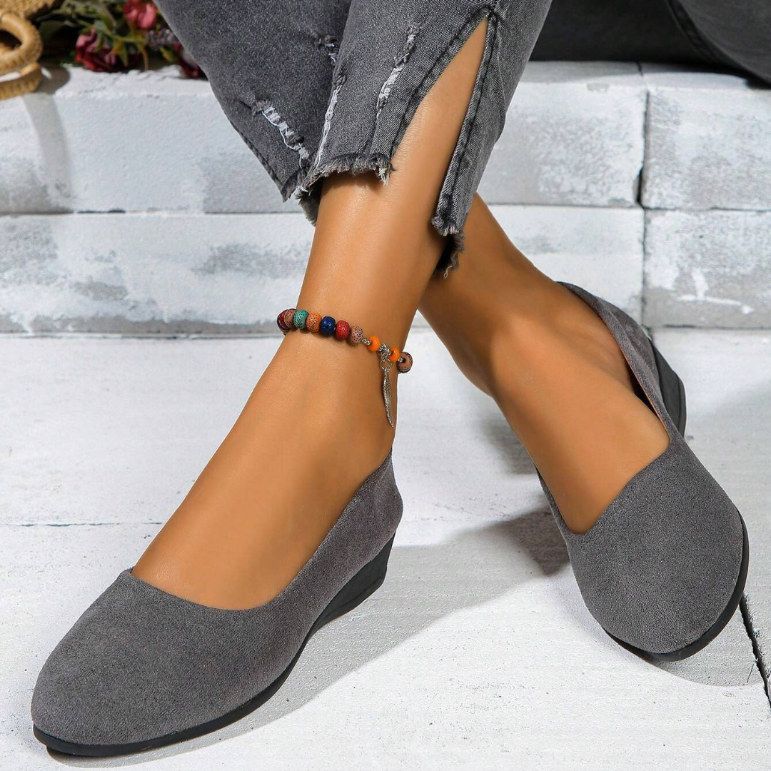 Sapatos Leves e Elegantes com Salto Baixo e Sola Antiderrapante