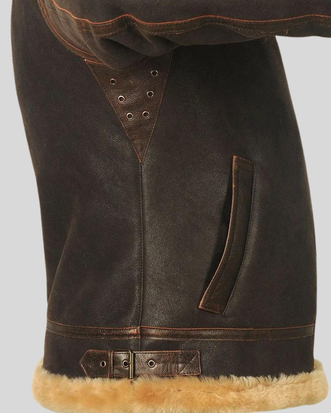 Casaco Aviador para Homem em Couro e Felpa