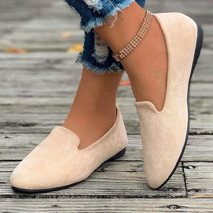 Sapatos Confortáveis de Biqueira Redonda com Sola de Plástico Leve