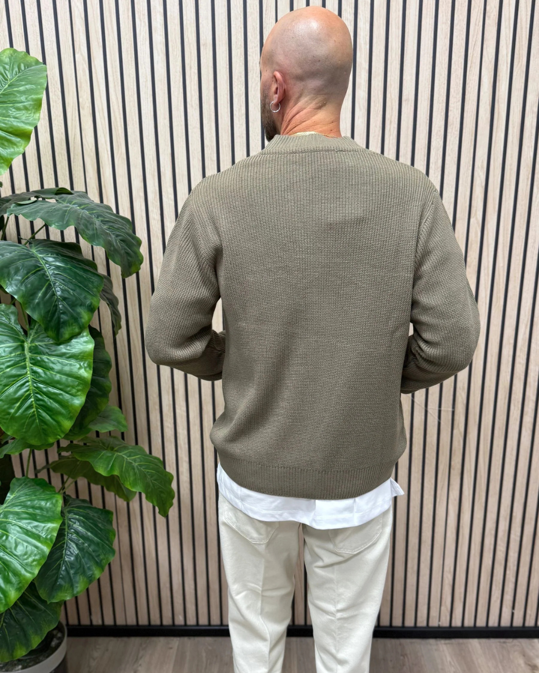 Cardigã de Malha Clássico para Homem