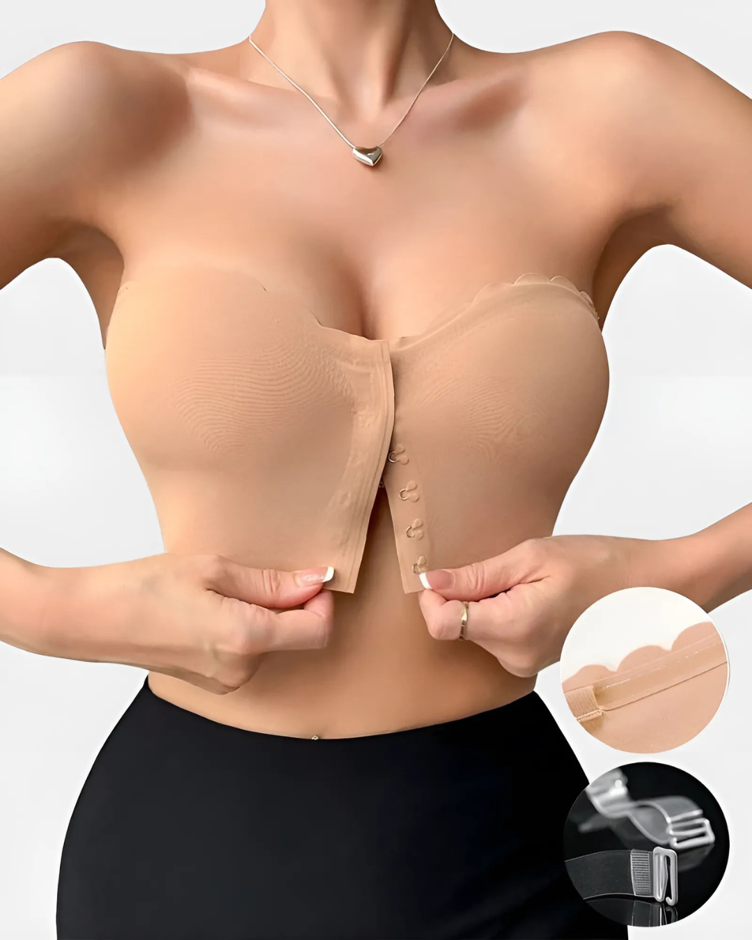 Soutien Confortável e Respirável com Fecho de Ilhós e Pormenor de Folhos (OFERTA 2X1)