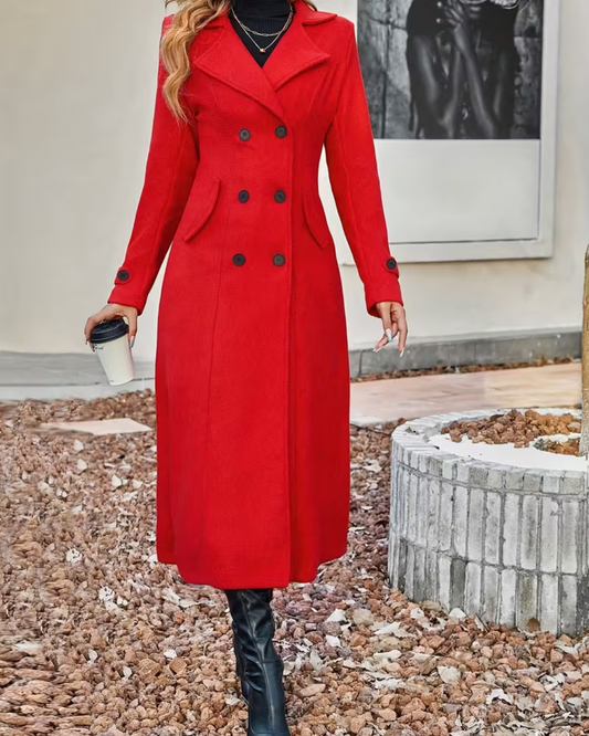 Casaco elegante com fecho de botões para mulher