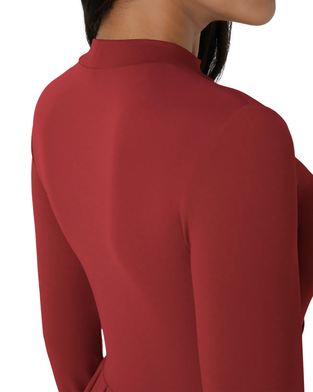 Vestido Maxi Plissado e Esvoaçante com Decote Alto e Bolsos para Mulher