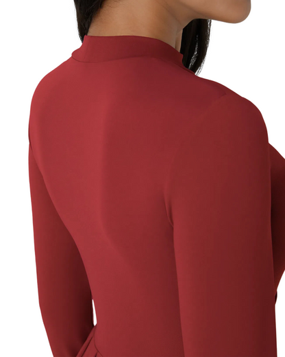 Vestido Maxi Plissado e Esvoaçante com Decote Alto e Bolsos para Mulher