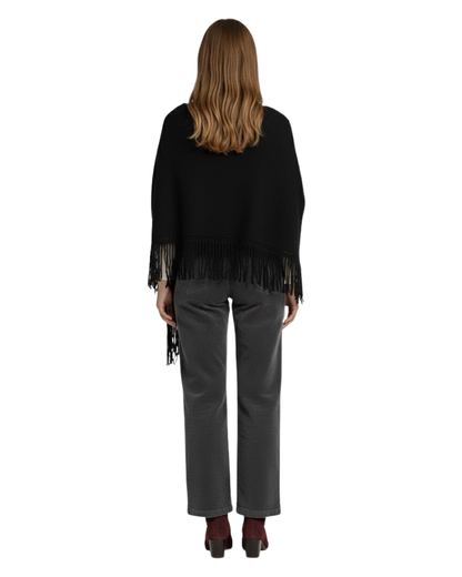 Capa com Franjas Elegante e Versátil para Mulher