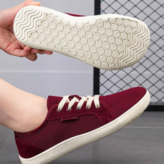 Sapatos casuais femininos fechados em tecido de uma só cor