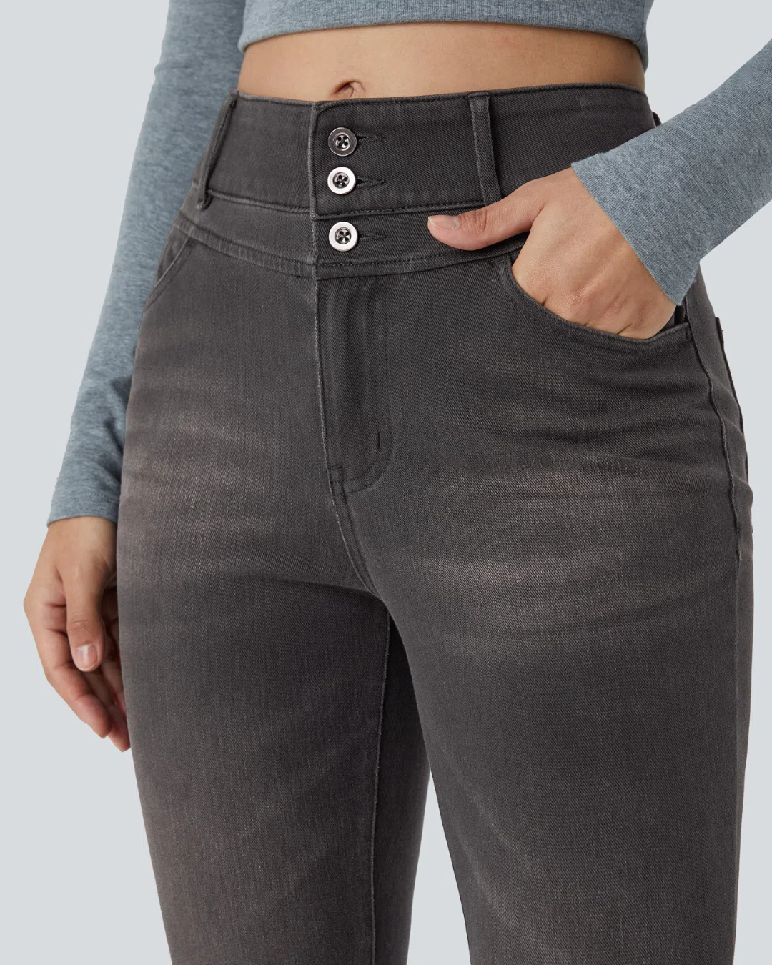 Calça Jeans Flexível Cintura Alta com Conforto Total
