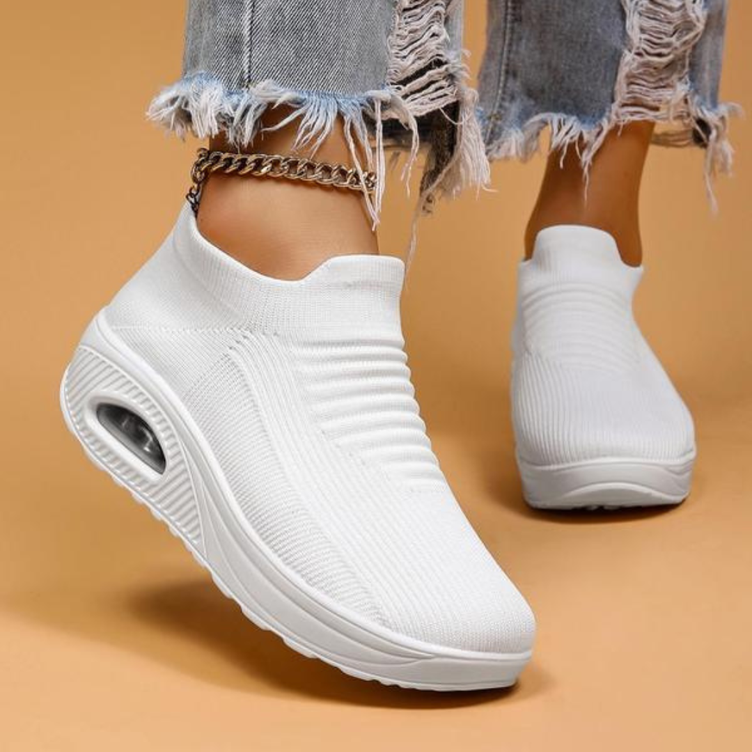 Sapatos com Sola Grossa e Amortecimento de Ar para Mulher