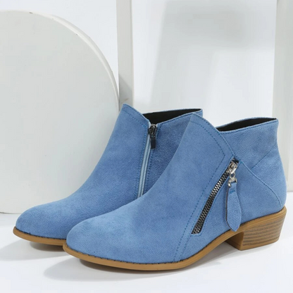 Botas de Cano Médio para Mulher com Fecho de Correr Lateral