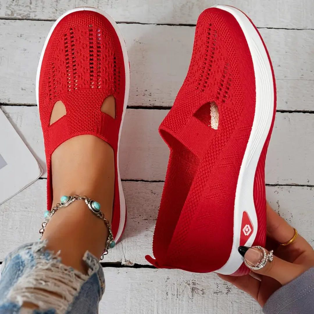 Sapatos ortopédicos confortáveis para mulher