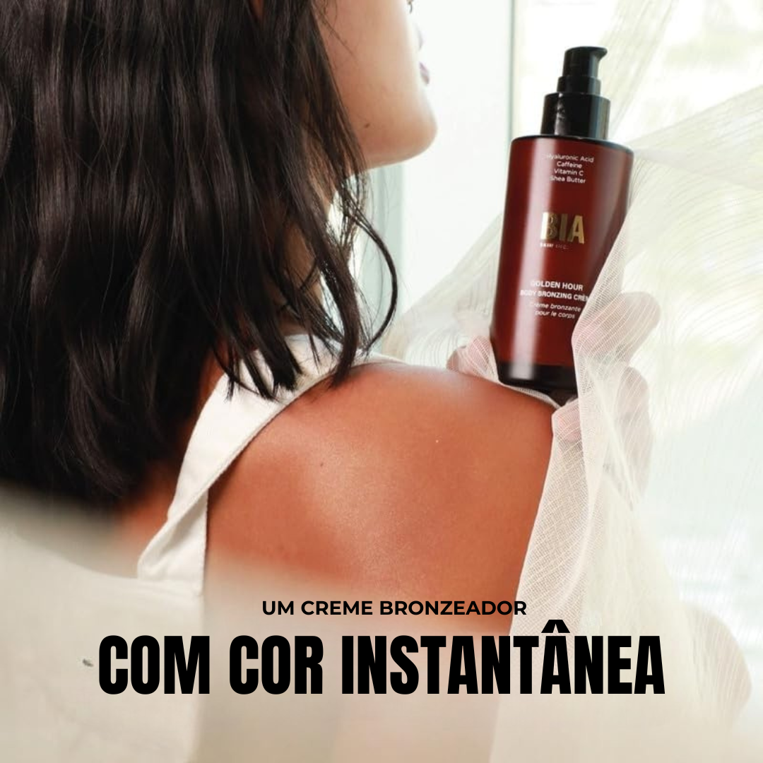 Bronzeador + Iluminador para um Brilho Instantâneo para Corpo e Rosto