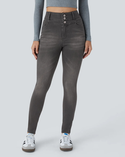 Calça Jeans Flexível Cintura Alta com Conforto Total