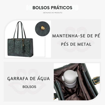 Bolsa feminina vintage de couro para laptop®