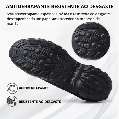Sapatos Rasos Antiderrapantes de Malha para Mulher