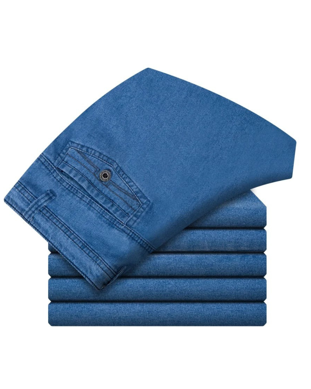 Calças de ganga justas de cintura alta para homem