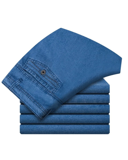 Calças de ganga justas de cintura alta para homem