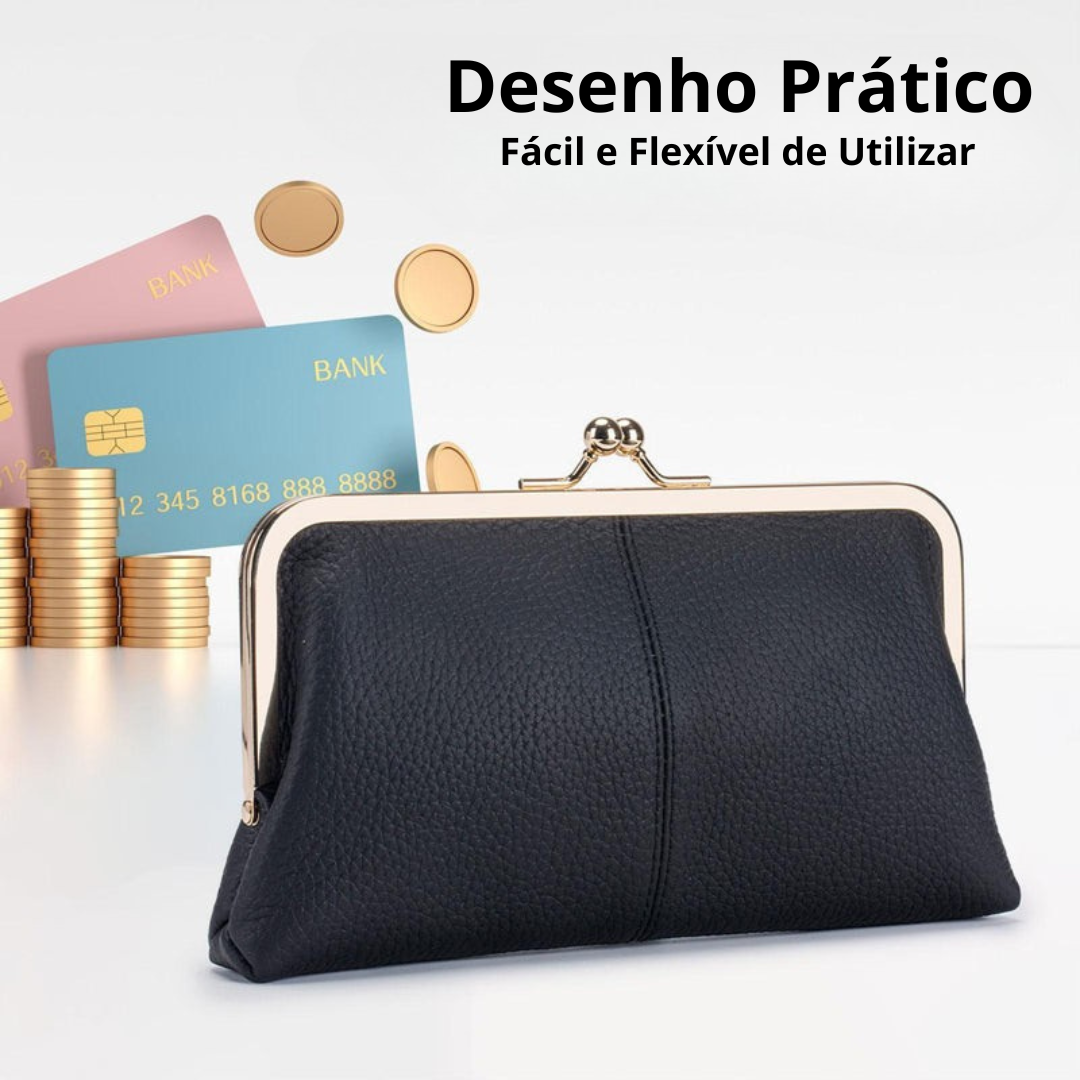 Bolsa de Couro Genuíno para Mulher Espaçosa com Becho de Beijo