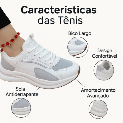 Sapatilhas de sola ortopédica para mulher