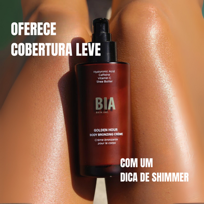 Bronzeador + Iluminador para um Brilho Instantâneo para Corpo e Rosto