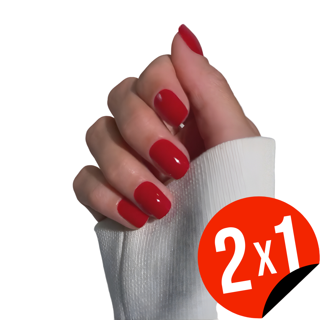 Unhas ovais com acabamento brilhante e uniforme - Pack de 20 unidades (OFERTA 2X1)