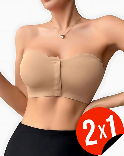 Soutien Confortável e Respirável com Fecho de Ilhós e Pormenor de Folhos (OFERTA 2X1)