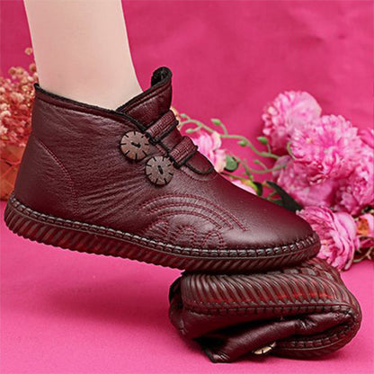 Sapatos Forrados a Lã com Botões para um Ajuste Perfeito para Mulher